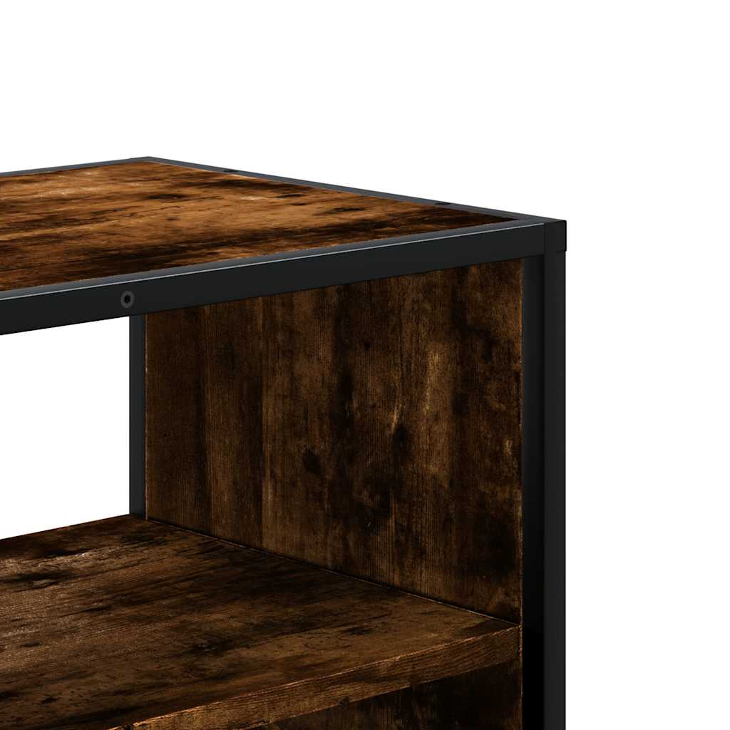 vidaXL TV-Schrank Räuchereiche 80x31x39,5 cm Holzwerkstoff und Metall