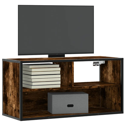 vidaXL TV-Schrank Räuchereiche 80x31x39,5 cm Holzwerkstoff und Metall