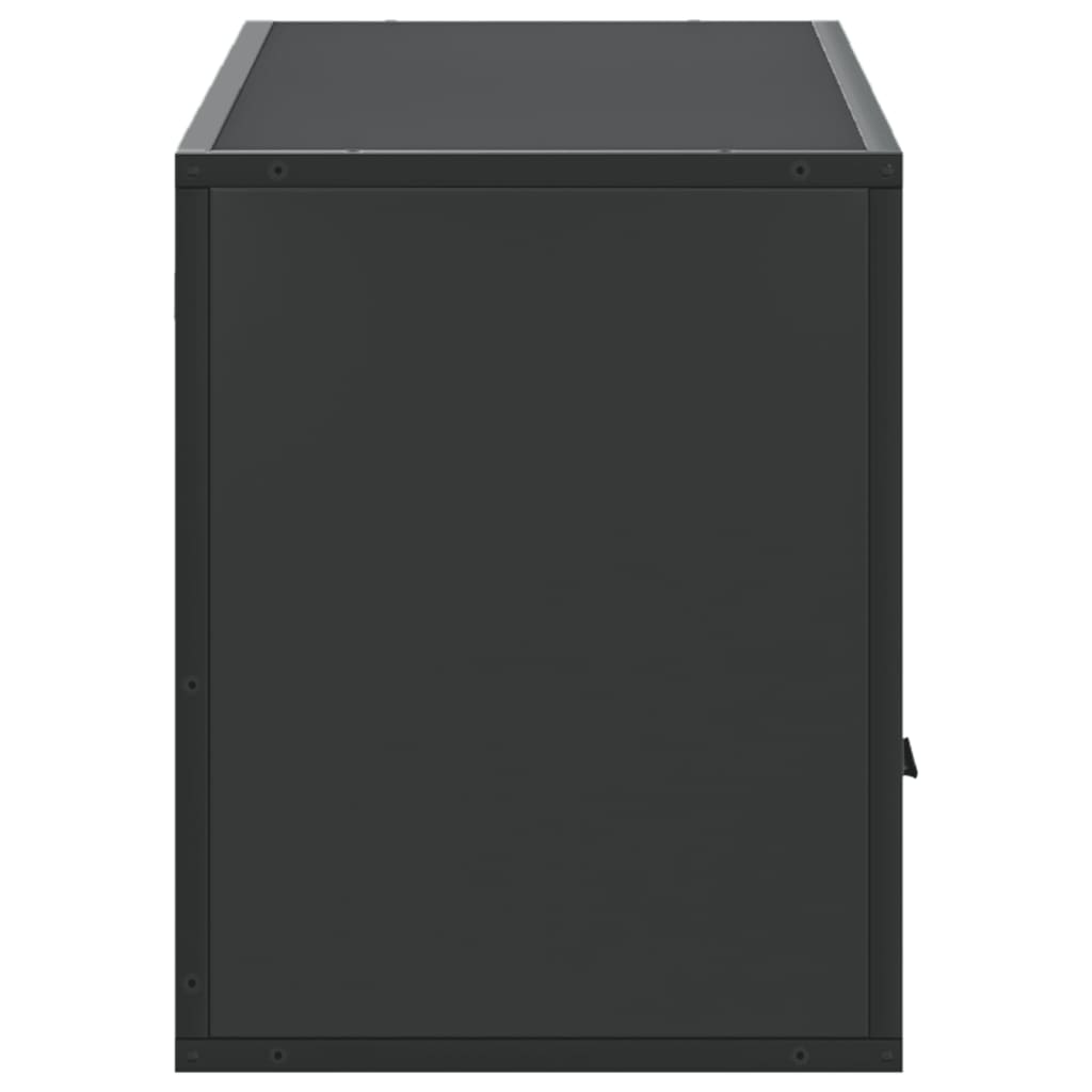 Meuble TV vidaXL Noir 100x31x39,5 cm Bois d'ingénierie et métal