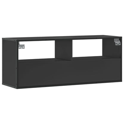 Meuble TV vidaXL Noir 100x31x39,5 cm Bois d'ingénierie et métal
