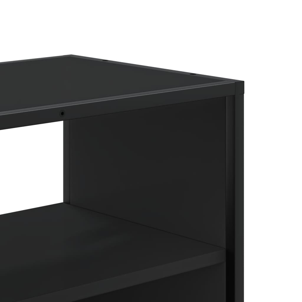Meuble TV vidaXL Noir 100x31x39,5 cm Bois d'ingénierie et métal