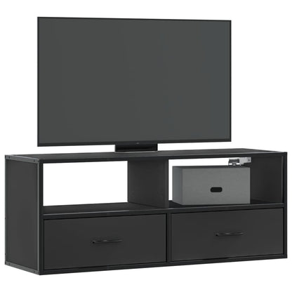 Meuble TV vidaXL Noir 100x31x39,5 cm Bois d'ingénierie et métal