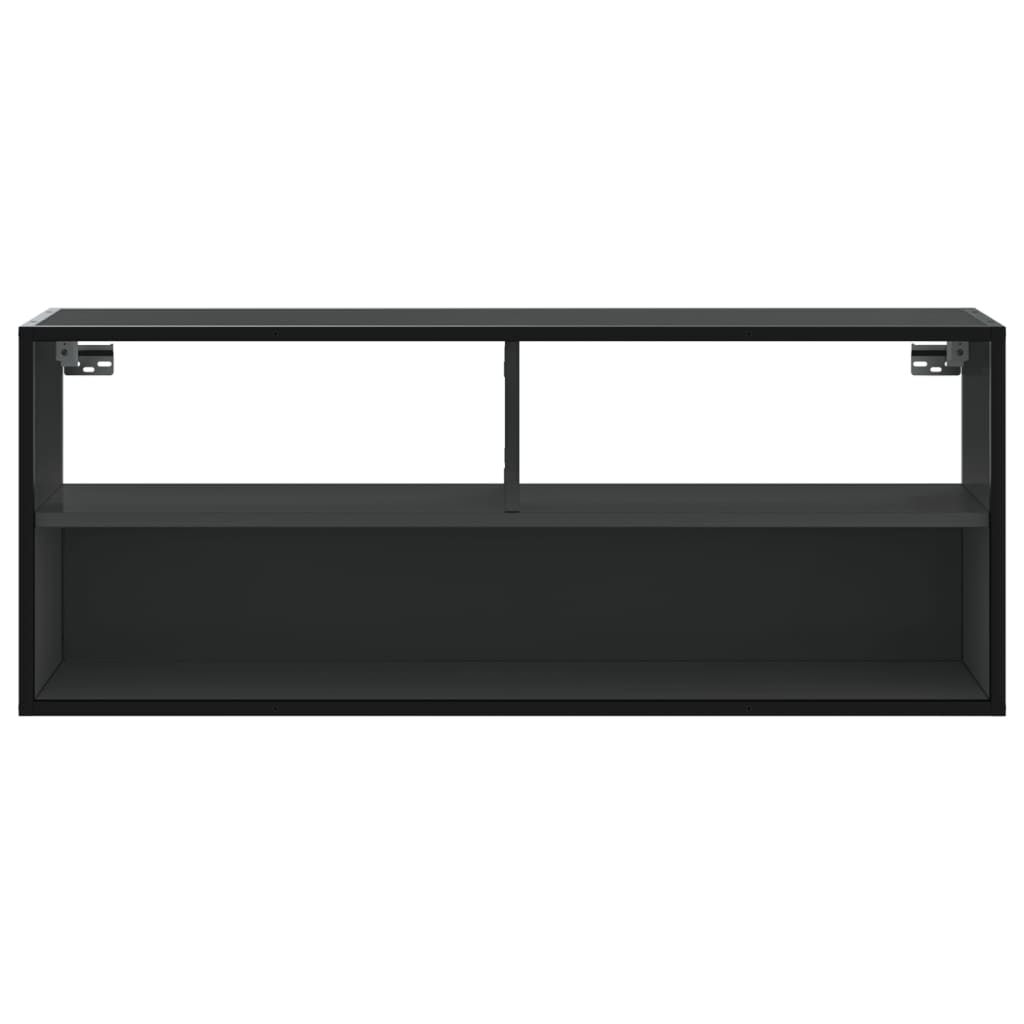 vidaXL Meuble TV Noir 100x31x39,5 cm Bois d'ingénierie et métal