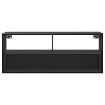vidaXL Meuble TV Noir 100x31x39,5 cm Bois d'ingénierie et métal