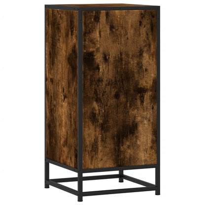 vidaXL Sideboard Räuchereiche 35,5x35x76 cm Holzwerkstoff und Metall