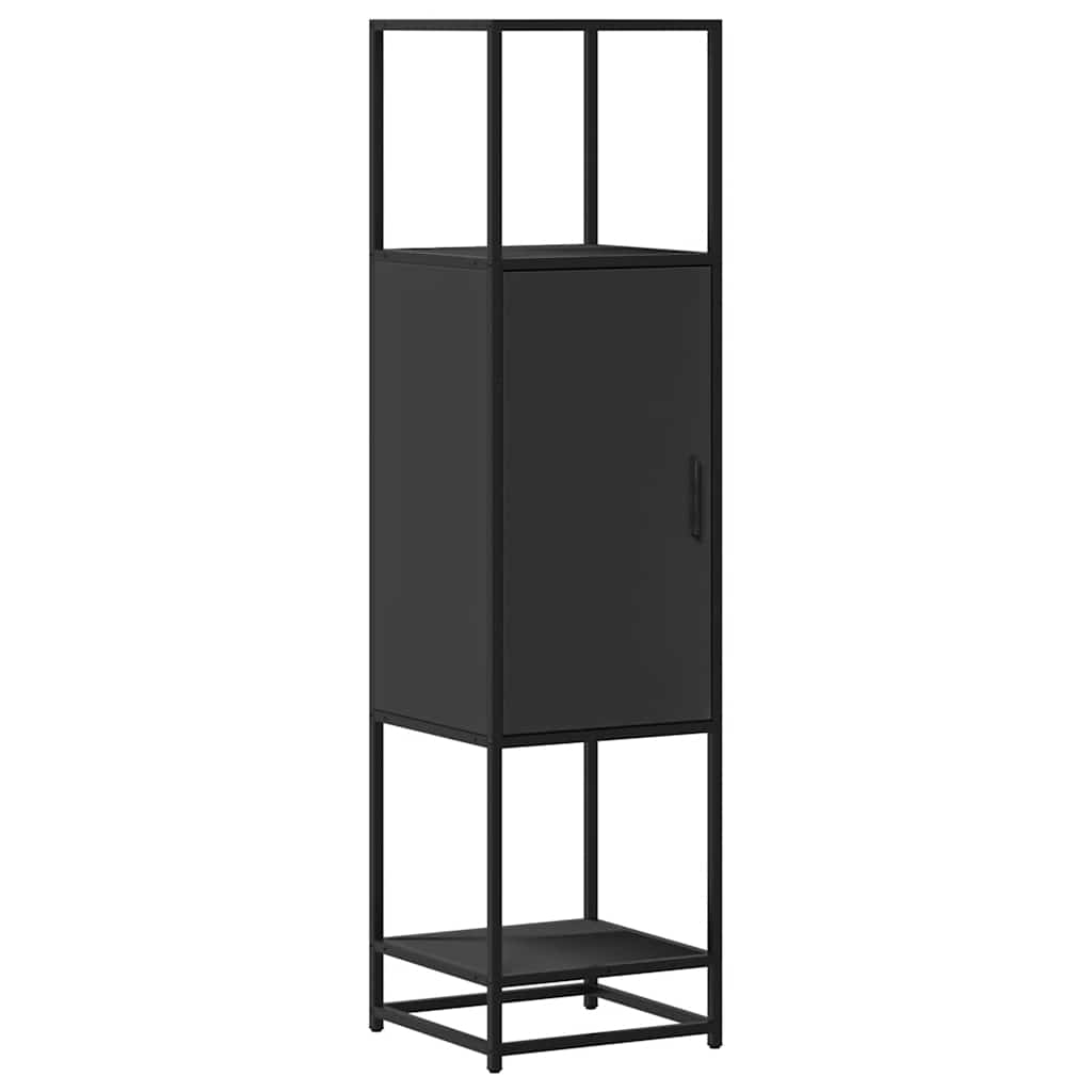 vidaXL Highboard Schwarz 35,5x35x139 cm Holzwerkstoff und Metall
