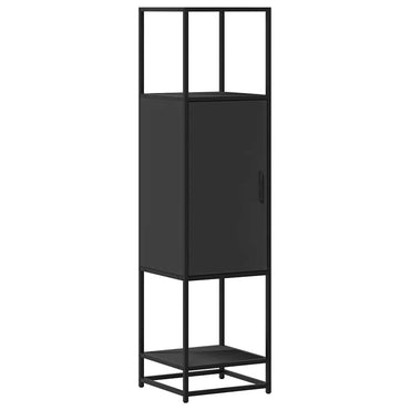 vidaXL Highboard Schwarz 35,5x35x139 cm Holzwerkstoff und Metall