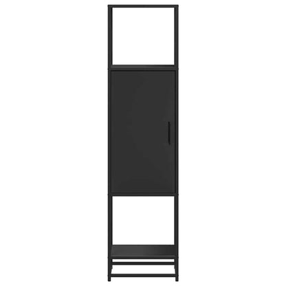 vidaXL Highboard Schwarz 35,5x35x139 cm Holzwerkstoff und Metall