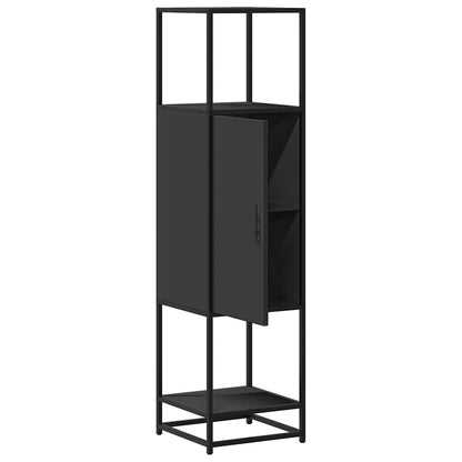 vidaXL Highboard Schwarz 35,5x35x139 cm Holzwerkstoff und Metall