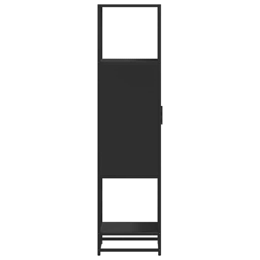 vidaXL Highboard Schwarz 35,5x35x139 cm Holzwerkstoff und Metall