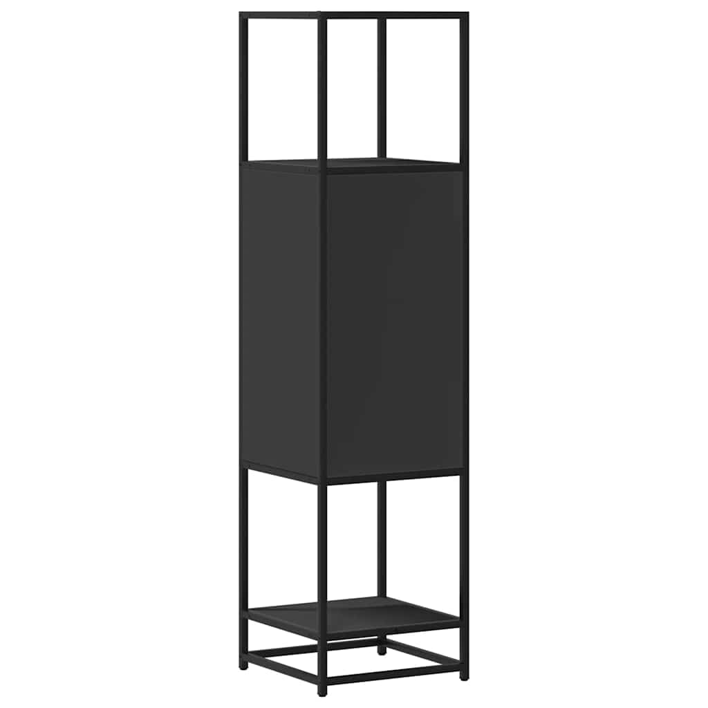vidaXL Highboard Schwarz 35,5x35x139 cm Holzwerkstoff und Metall