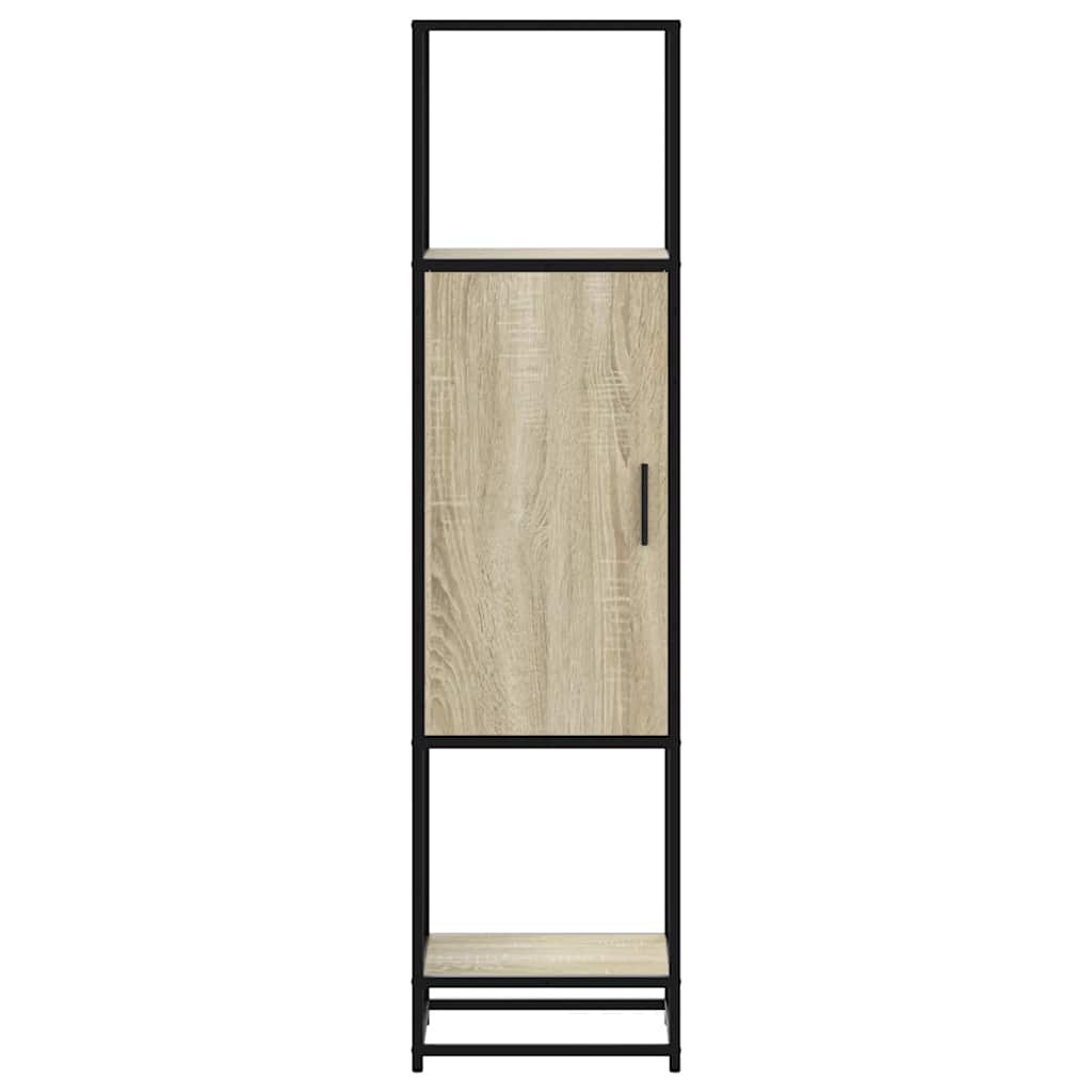 vidaXL Highboard Sonoma-Eiche 35,5x35x139 cm Holzwerkstoff Metall