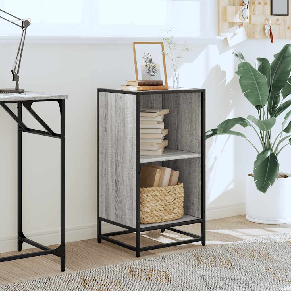 vidaXL Bücherregal Grau Sonoma 40x35x76 cm Holzwerkstoff