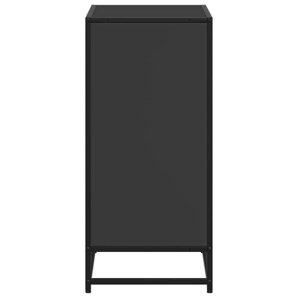 vidaXL Bibliothèque noire 60x35x76 cm en bois d'ingénierie