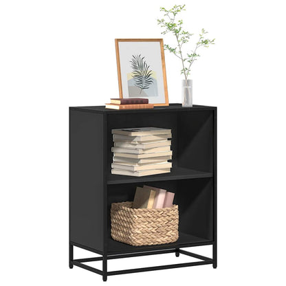 vidaXL Bibliothèque noire 60x35x76 cm en bois d'ingénierie