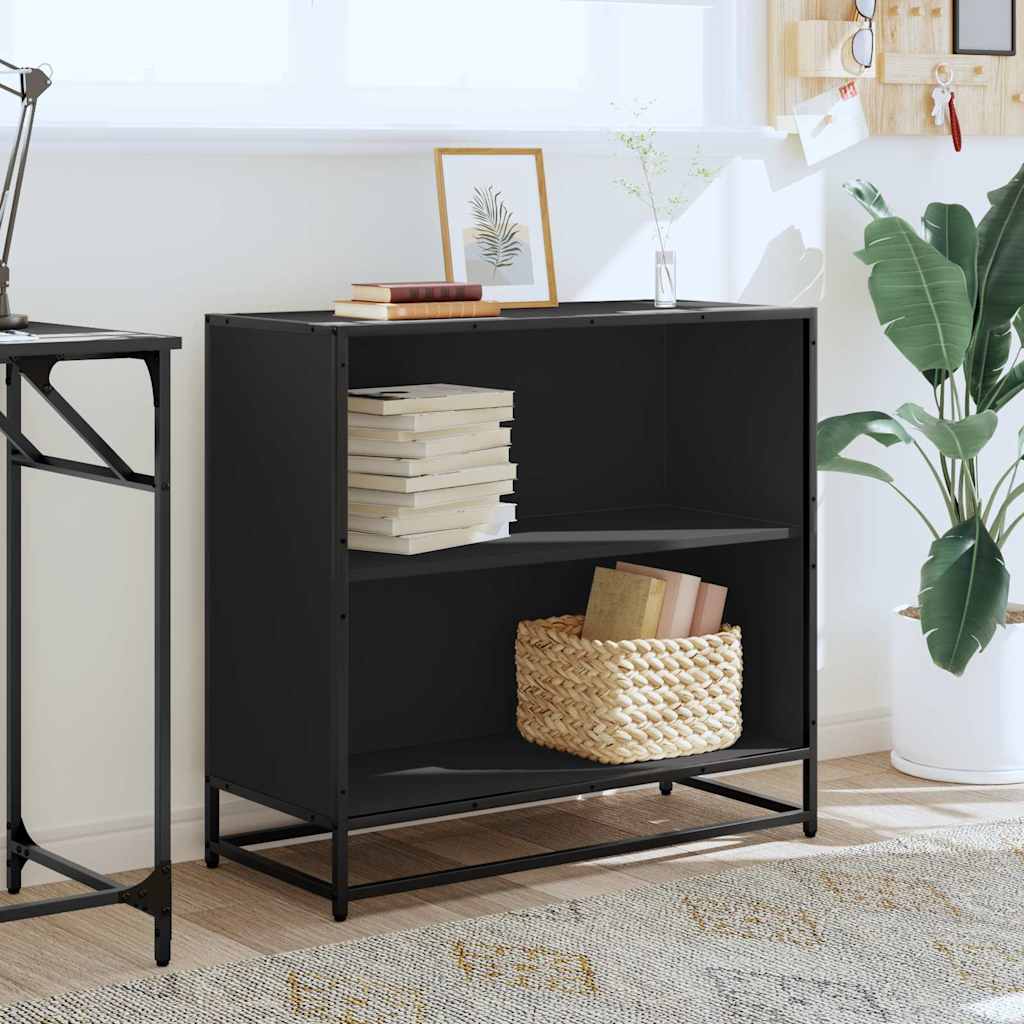 vidaXL Bücherregal Schwarz 80,5x35x76 cm Holzwerkstoff