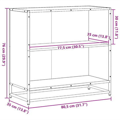 vidaXL Bücherregal Schwarz 80,5x35x76 cm Holzwerkstoff