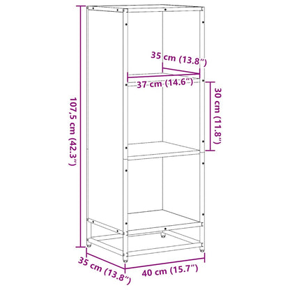 vidaXL Bibliothèque Noir 40x35x107,5 cm Bois d'ingénierie