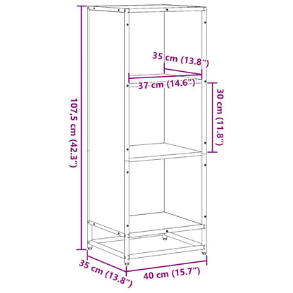 vidaXL Bücherregal Braun Eichen-Optik 40x35x107,5 cm Holzwerkstoff