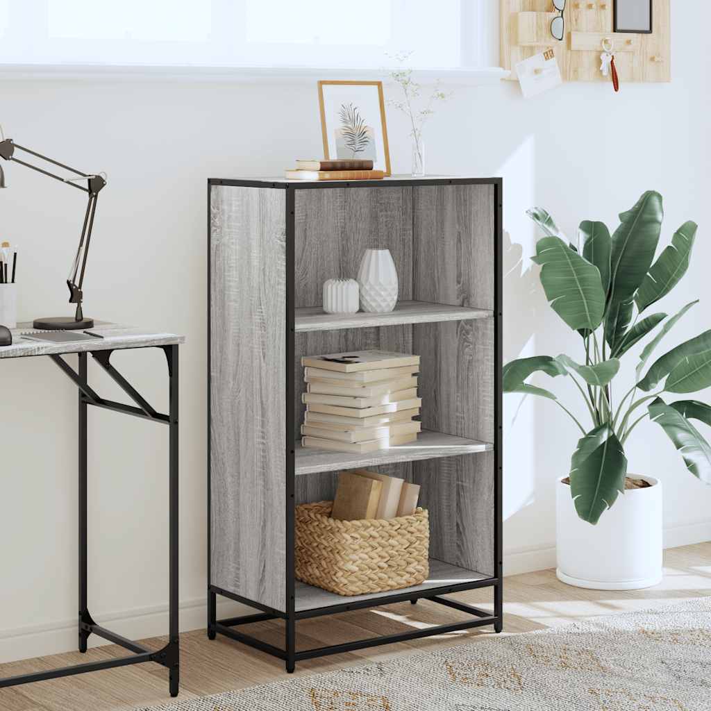 vidaXL Bücherregal Grau Sonoma 60x35x107,5 cm Holzwerkstoff