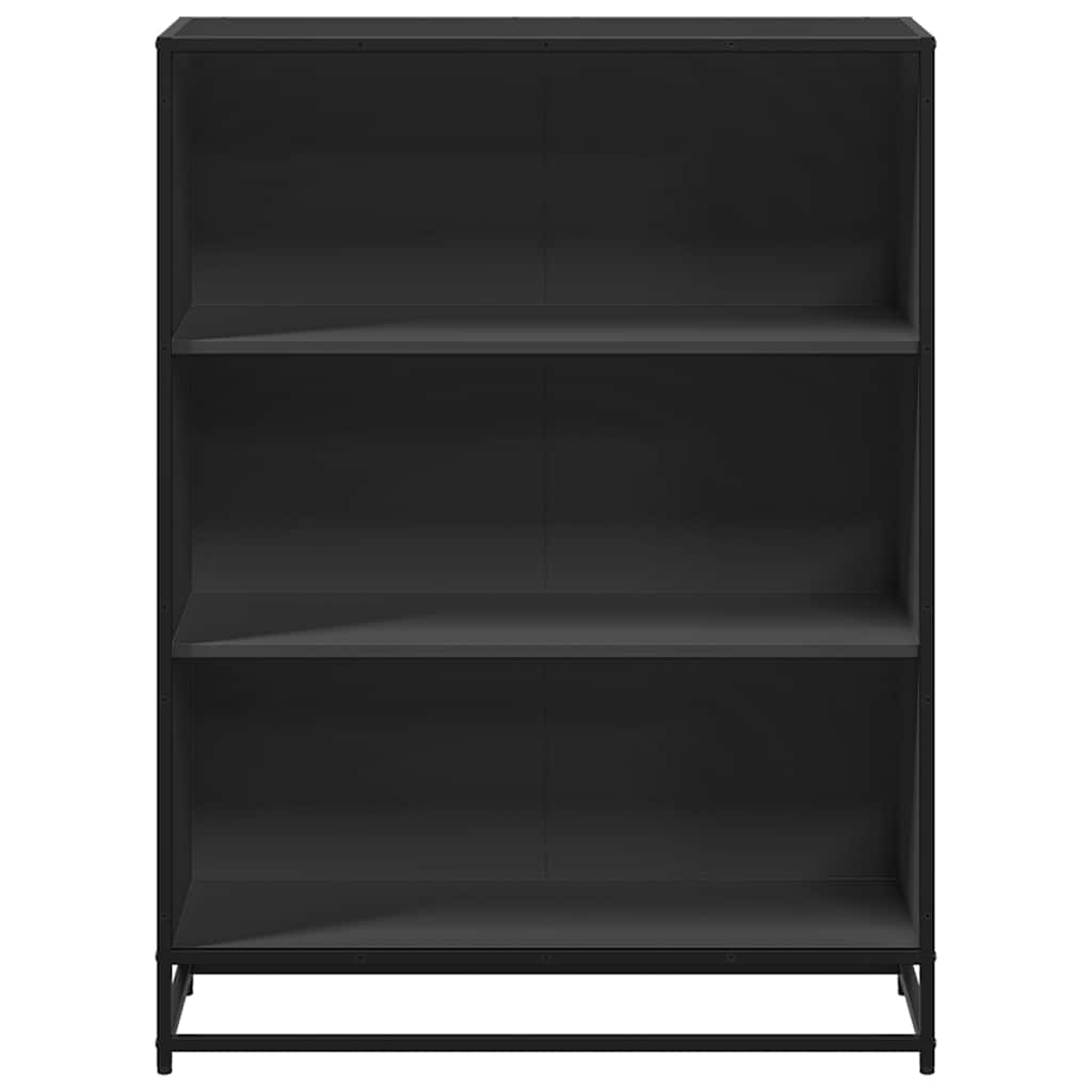 vidaXL Bibliothèque noire 80,5x35x107,5 cm en bois d'ingénierie