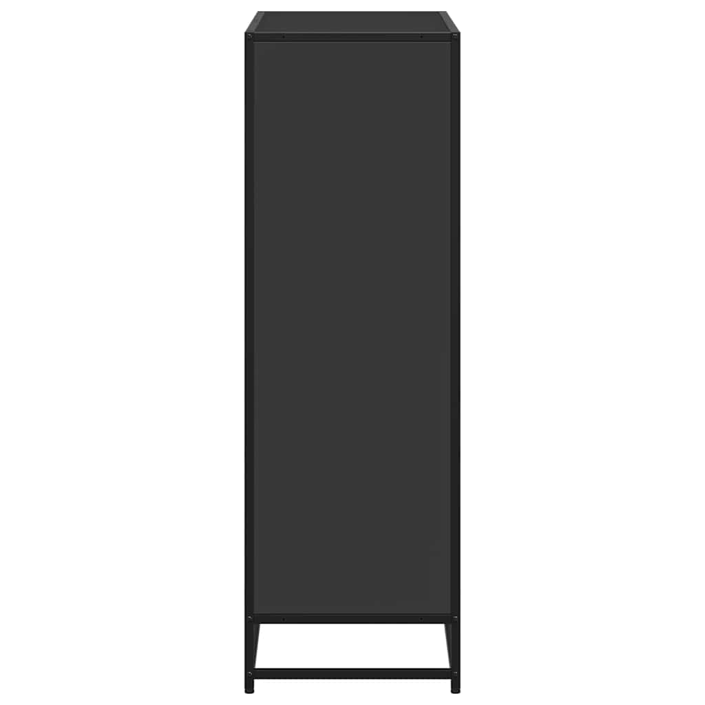 vidaXL Bibliothèque noire 80,5x35x107,5 cm en bois d'ingénierie
