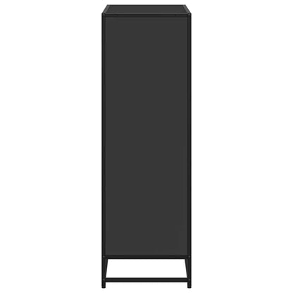 vidaXL Bibliothèque noire 80,5x35x107,5 cm en bois d'ingénierie
