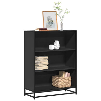vidaXL Bibliothèque noire 80,5x35x107,5 cm en bois d'ingénierie