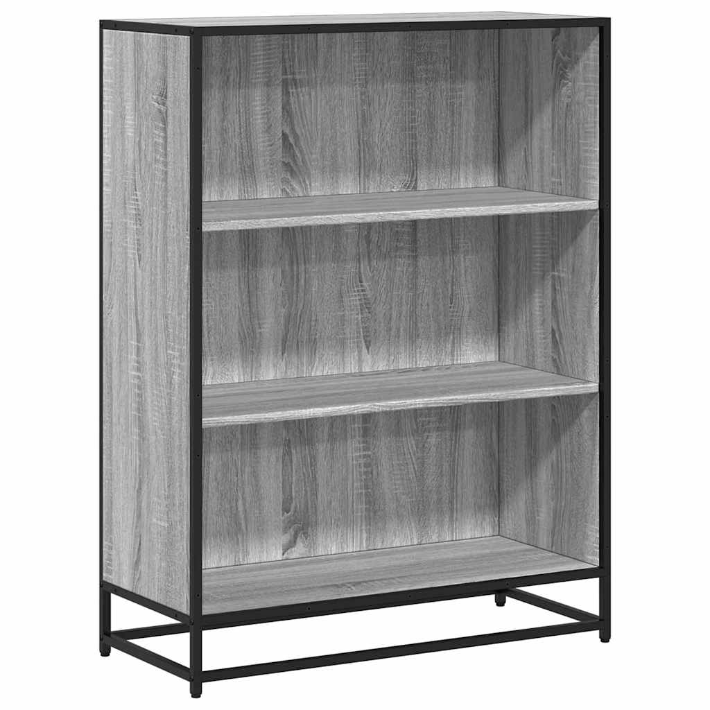vidaXL Bücherregal Grau Sonoma 80,5x35x107,5 cm Holzwerkstoff