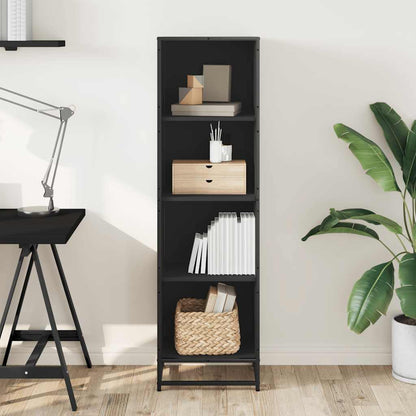 vidaXL Bücherregal Schwarz 40x35x139 cm Holzwerkstoff