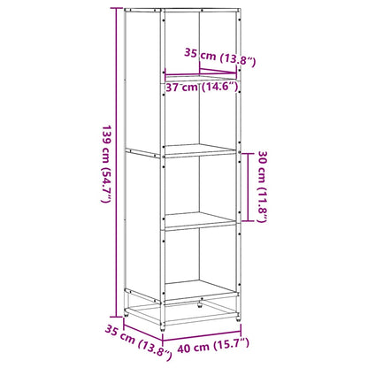 vidaXL Bibliothèque chêne sonoma 40x35x139 cm Bois d'ingénierie