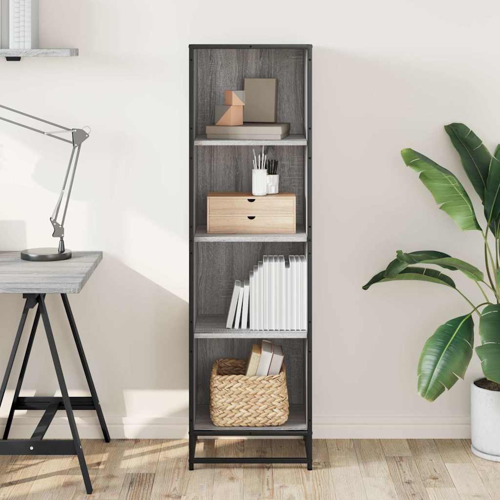 vidaXL Bibliothèque gris Sonoma 40x35x139 cm Aggloméré