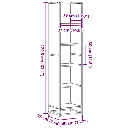 vidaXL Étagère à livres chêne Sonoma 40x35x170,5 cm bois d'ingénierie
