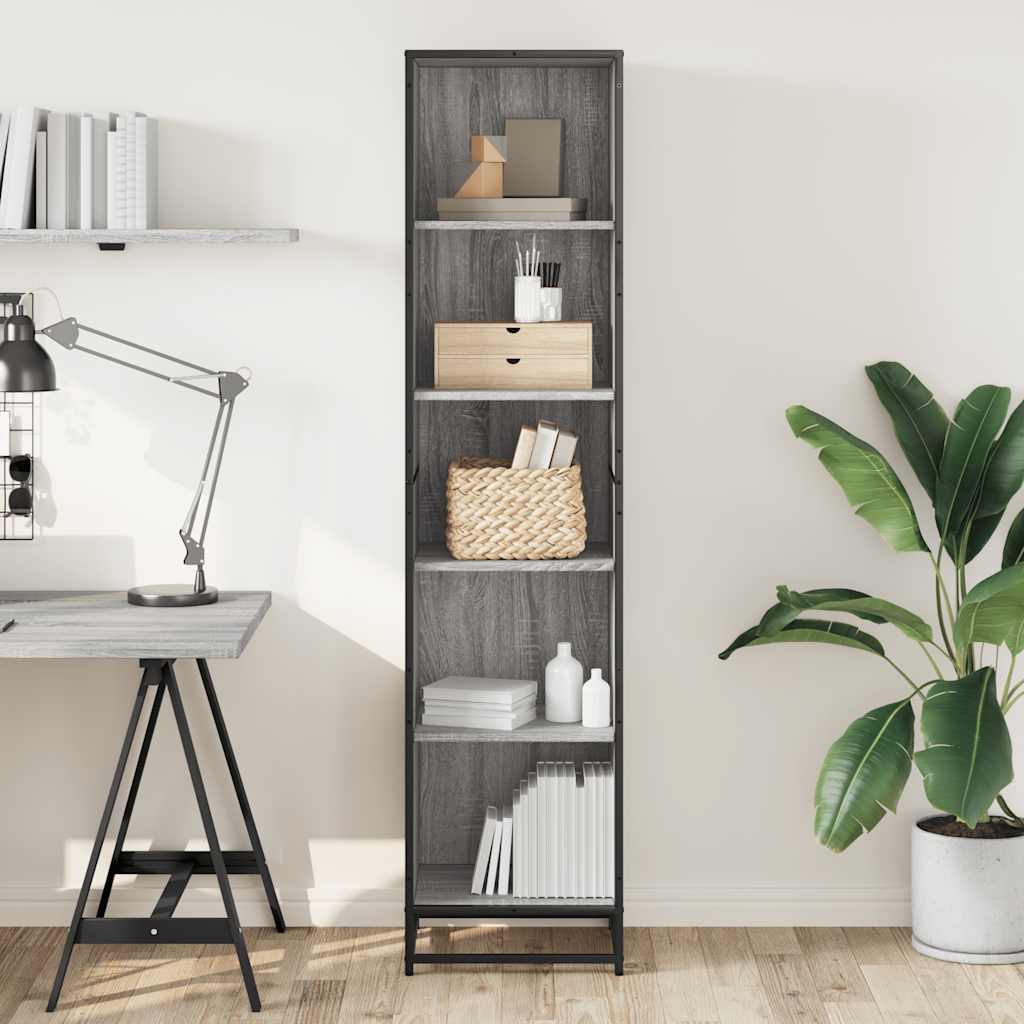 vidaXL Bibliothèque gris Sonoma 40x35x170,5 cm bois d'ingénierie
