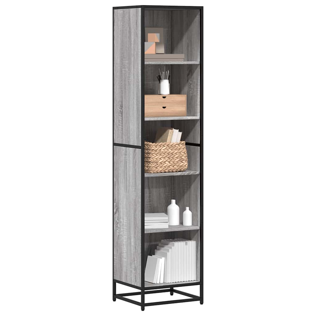 vidaXL Bibliothèque gris Sonoma 40x35x170,5 cm bois d'ingénierie