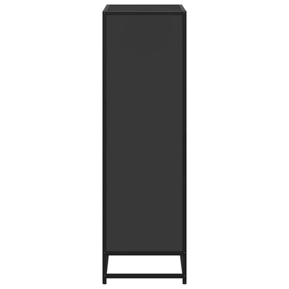 vidaXL Bibliothèque noire 65,5x33x107,5 cm en bois d'ingénierie
