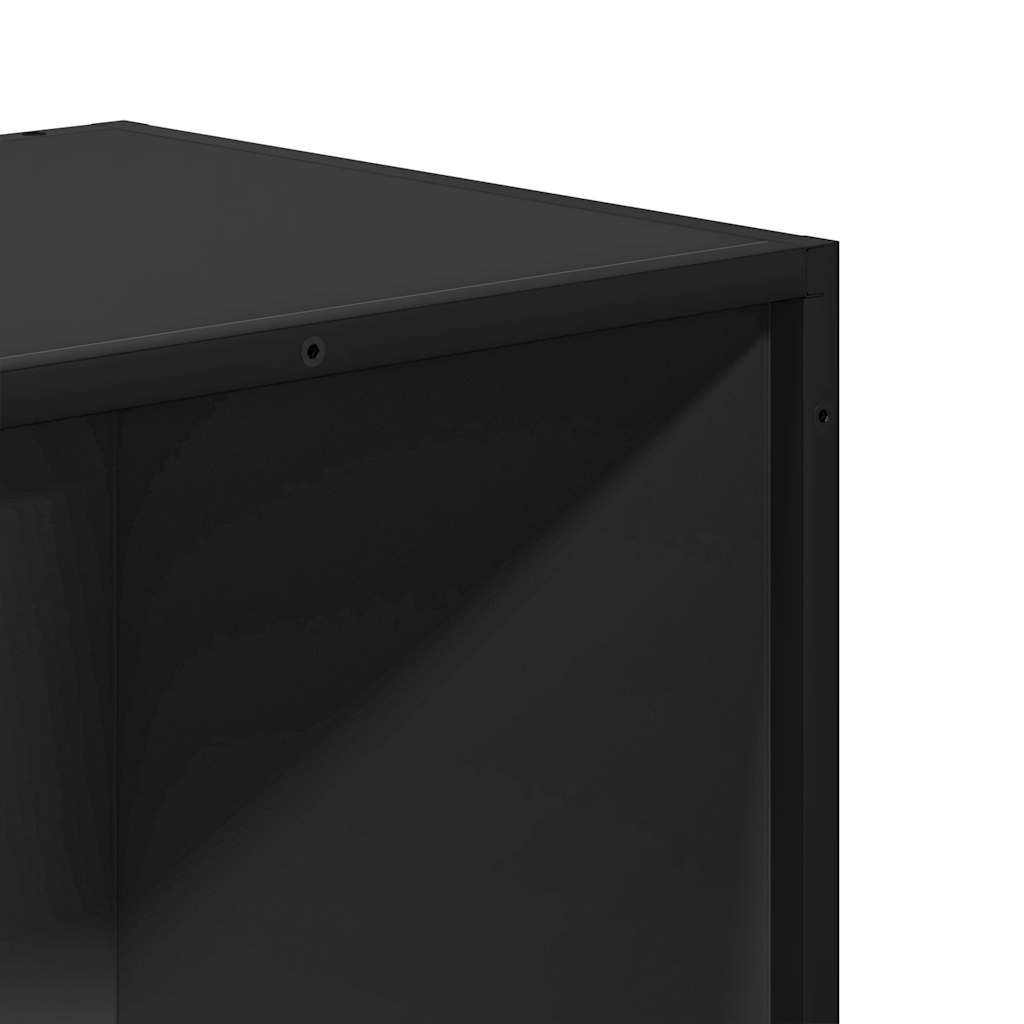 vidaXL Bibliothèque noire 65,5x33x107,5 cm en bois d'ingénierie