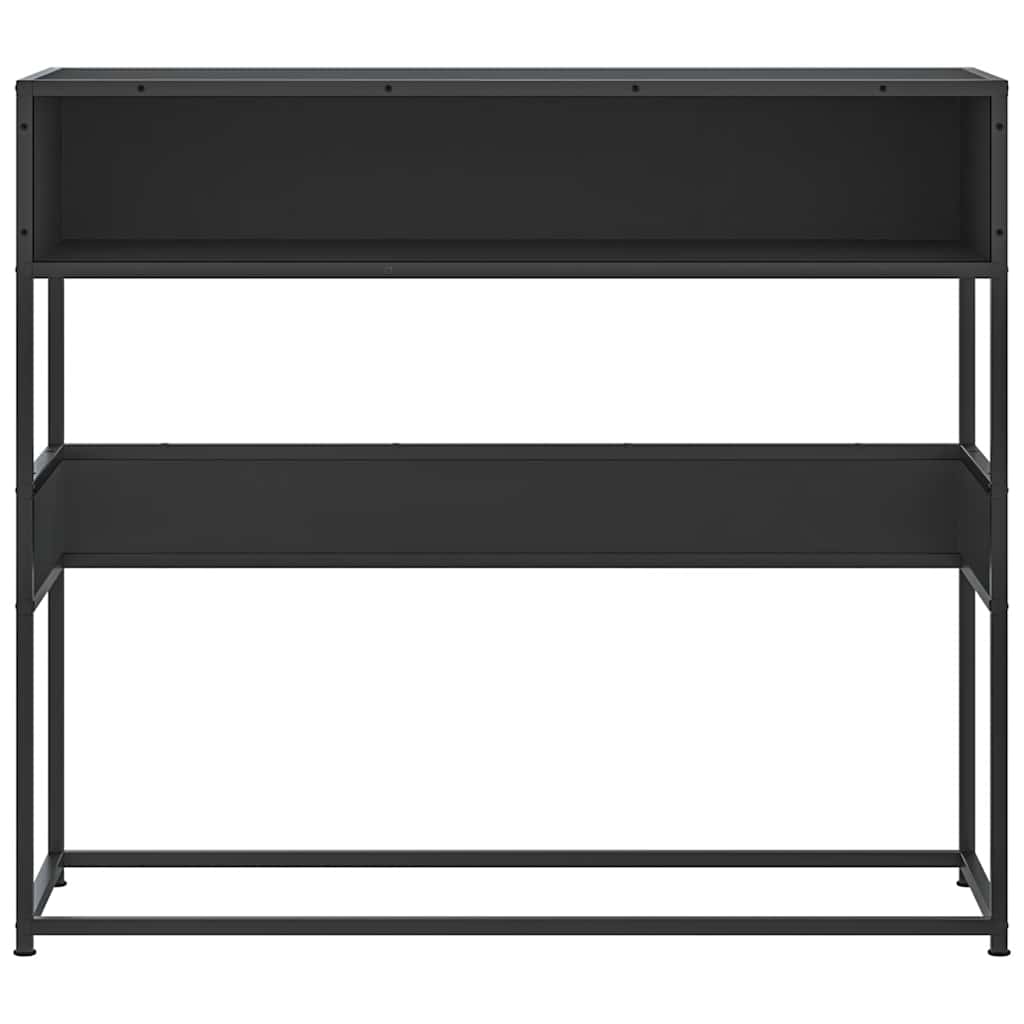 vidaXL Table console noir 90x35x80 cm Bois d'ingénierie