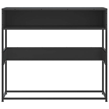 vidaXL Table console noir 90x35x80 cm Bois d'ingénierie