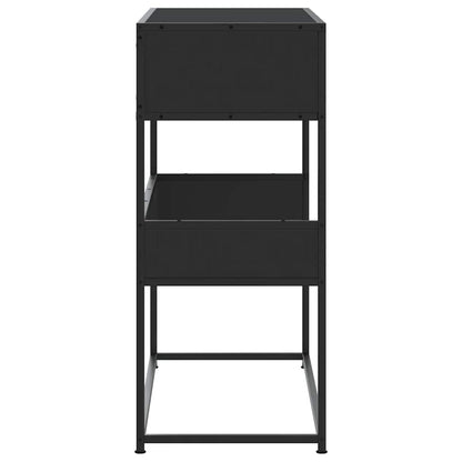vidaXL Table console noir 90x35x80 cm Bois d'ingénierie