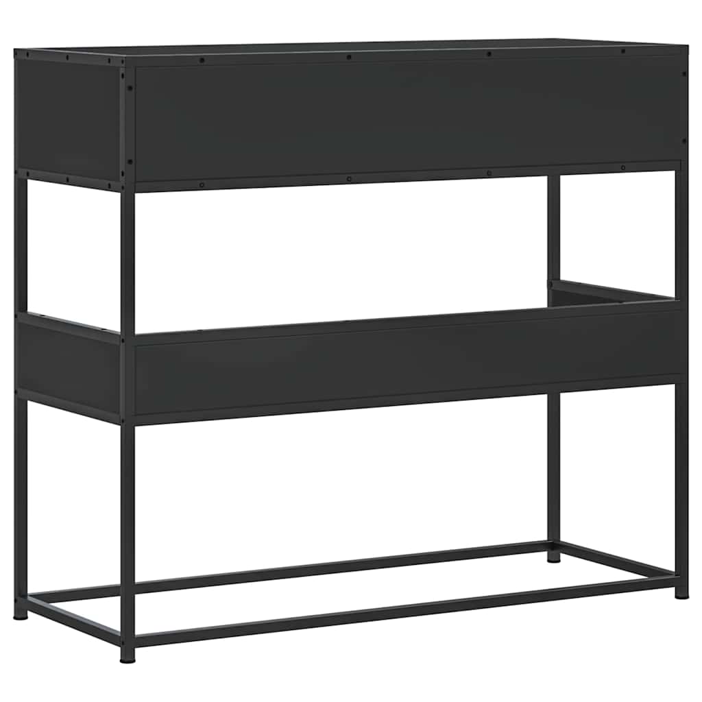 vidaXL Table console noir 90x35x80 cm Bois d'ingénierie