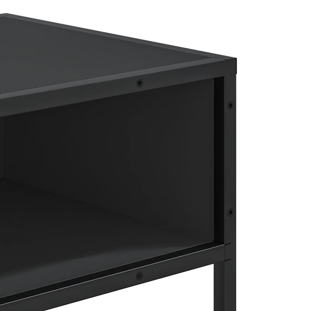 vidaXL Table console noir 90x35x80 cm Bois d'ingénierie