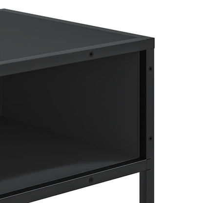 vidaXL Table console noir 90x35x80 cm Bois d'ingénierie