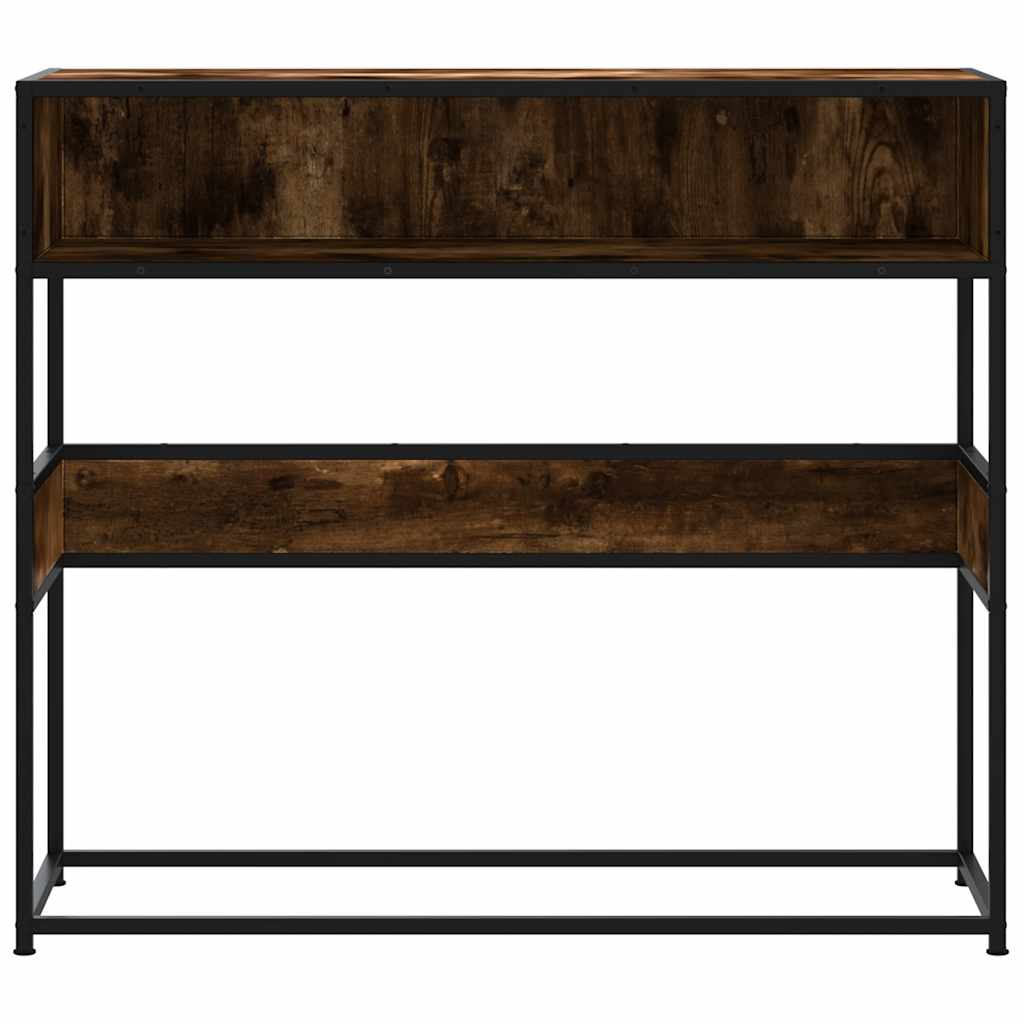 vidaXL Konsolentisch Räuchereiche 90x35x80 cm Holzwerkstoff