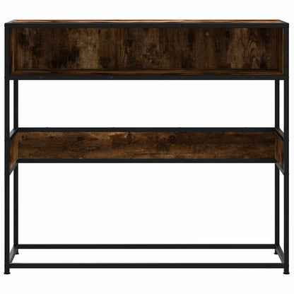 vidaXL Konsolentisch Räuchereiche 90x35x80 cm Holzwerkstoff