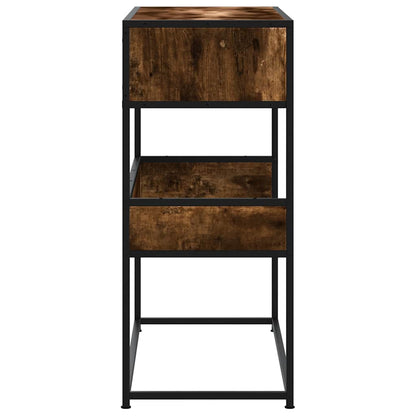 vidaXL Konsolentisch Räuchereiche 90x35x80 cm Holzwerkstoff