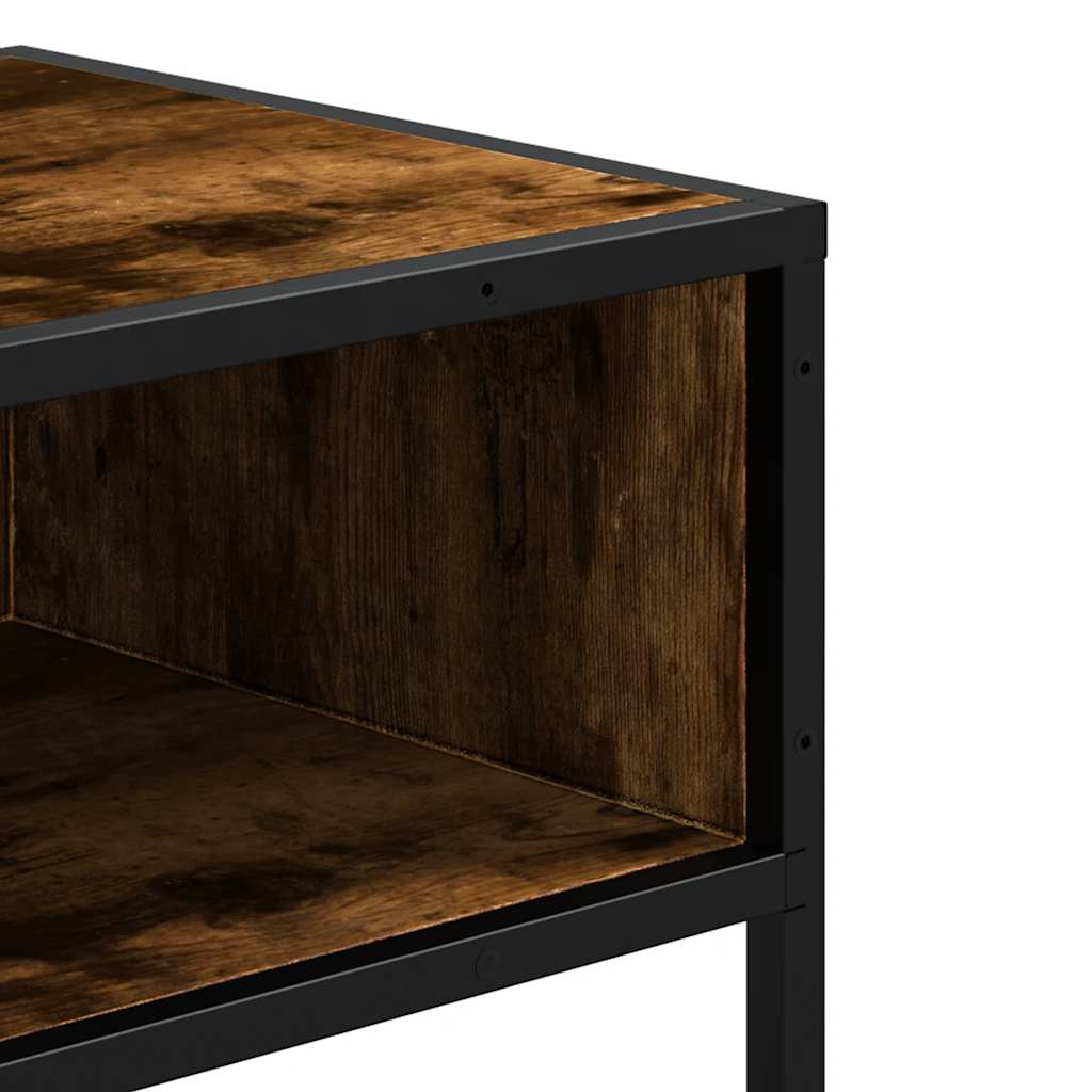 vidaXL Konsolentisch Räuchereiche 90x35x80 cm Holzwerkstoff