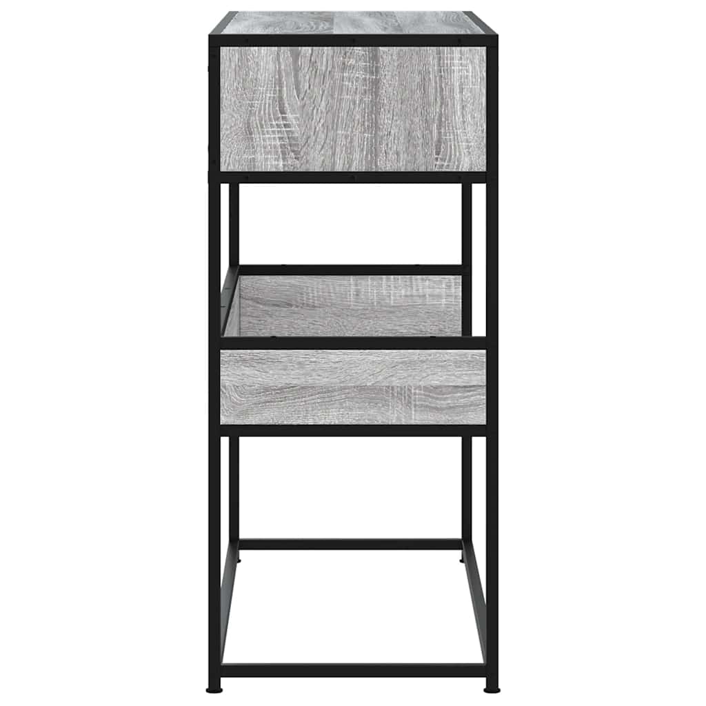 vidaXL Konsolentisch Grau Sonoma 90x35x80 cm Holzwerkstoff