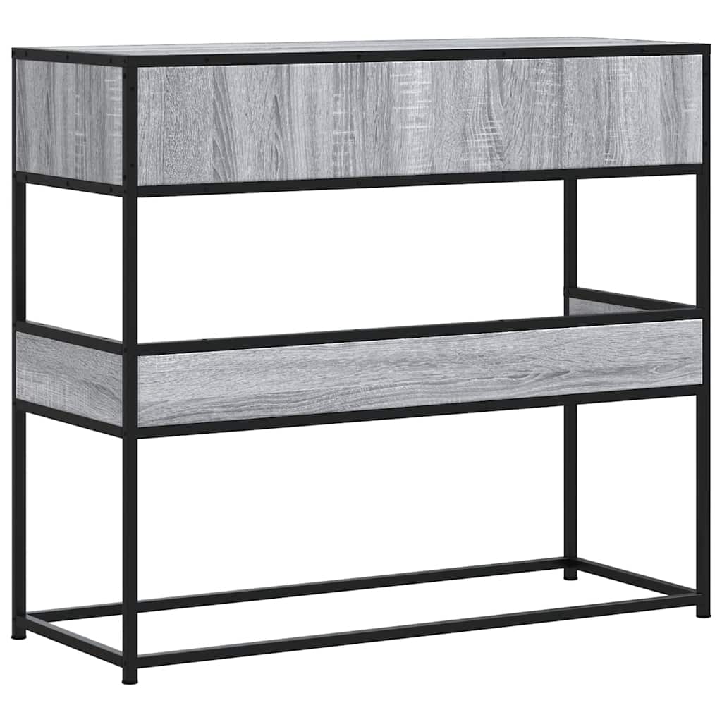 vidaXL Konsolentisch Grau Sonoma 90x35x80 cm Holzwerkstoff