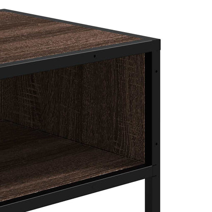 vidaXL Console marron aspect chêne 90x35x80 cm Bois d'ingénierie